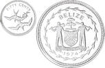 Belize 50 Cents Münze, Franklin Mint, STGL, Silber, KM:42a -