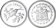 Belize 10 Cents Münze, Franklin Mint, STGL, Silber, KM:40a -