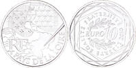 Frankreich 10 Euro Paris, Pays De La Loire, STGL, Silber, KM:1665 -
