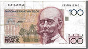 Belgien 100 Francs Geldschein, KM:142a, SS -