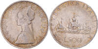 Italien 500 Lire Münze, Rome, VZ, Silber, KM:98 -