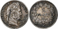 Frankreich 1/4 Franc Louis-Philippe, Lille, Silber, VZ, Gadoury:355 -