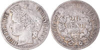 Frankreich 20 Centimes Münze, Cérès, Strasbourg, S, Silber, KM:758.2 -