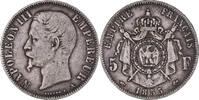 Frankreich 5 Francs Münze, Napoleon III, Napoléon III, Paris, SS -