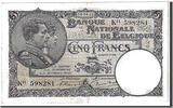 Belgien 5 Francs Geldschein, KM:93, SS+ -