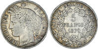 Frankreich 5 Francs Münze, Cérès, Paris, S+, Silber, KM:818.1 -