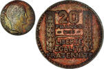 Frankreich 20 Francs Münze, Turin, Paris, Rameaux longs, SS, Silber -