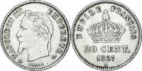 Frankreich 20 Centimes Münze, Napoleon III, Napoléon III, Paris, S+ -