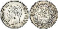 Frankreich 20 Centimes Münze, Napoleon III, Napoléon III, Paris, S+ -