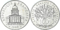 Frankreich 100 Francs Münze, Panthéon, Paris, SS+, Silber, KM:951.1 -