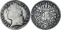 Frankreich 1/2 ECU, 44 Sols Münze, Louis XV, 1/2 Écu à la vieille tête -