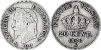 Frankreich 20 Centimes Münze, Napoleon III, Napoléon III, Bordeaux -