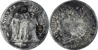 Frankreich 5 Francs Münze, Union et Force, Bordeaux, SGE+, Silber -