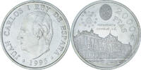 Spanien 2000 Pesetas Münze, Juan Carlos I, Madrid, UNZ+, Silber, KM:954 -