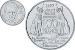 Frankreich 100 Francs Münze, André Malraux, Paris, UNZ, Silber -