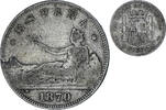 Spanien 2 Pesetas Münze, Provisional Government, Madrid, S+, Silber -