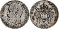 Frankreich 5 Francs Münze, Napoleon III, Napoléon III, Paris, S -