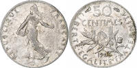 Frankreich 50 Centimes Münze, Semeuse, Paris, SS, Silber, KM:854 -