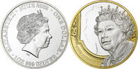 Niue 1 Dollar, 1 Oz Elizabeth II, British Royal Mint, PP, Silber, UNZ -