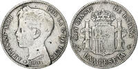 Spanien Peseta Münze, Alfonso XIII, Madrid, S, Silber, KM:706 -