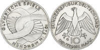 Bundesrepublik Deutschland 10 Mark Münze, Munich olympics, Karlsruhe -