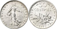 Frankreich 50 Centimes Semeuse, Paris, Silver, KM:854 -