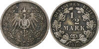 GERMANY - EMPIRE 1/2 Mark Berlin, Silber, SS+, KM:17 -