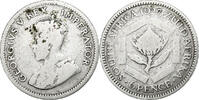 Südafrika 6 Pence George V, Silber, S, KM:16.2 -