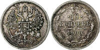 Russland 10 Kopeks Saint Petersburg, Silber, SS -