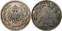 GERMANY - EMPIRE 1/2 Mark Berlin, Silber, VZ, KM:17 -