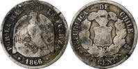 Chile 20 Centavos Santiago, Silber, S, KM:135 -