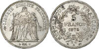 Frankreich 5 Francs Hercule, Paris, SS+, Silber, KM:820.1, Gadoury:745a -