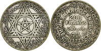 Marokko 200 Francs 1953 (a) Mohammed V, Paris, Silber, SS, KM:53