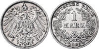 German Empire Mark Münze, GERMANY - EMPIRE, Wilhelm II, Muldenhütten, SS, Silber -