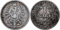 German Empire Mark GERMANY - EMPIRE, Hambourg, KM #7, Silver, 24, 5.42 -