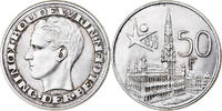 Belgien 50 Francs Münze, Baudouin I, Brussels World Fair, Brussels -