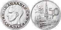 Belgien 50 Francs Münze, Baudouin I, Brussels World Fair, Brussels -