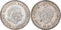 Niederlande 10 Gulden Juliana, Utrecht, Silber, SS+, KM:195 -
