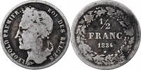 Belgien 1/2 Franc Leopold I, SGE+, Silber, KM:6 -