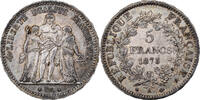 Frankreich 5 Francs Hercule, Paris, Silber, VZ, Gadoury:745a, KM:820.1 -