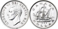 Kanada Dollar George VI, Royal Canadian Mint, Silber, SS+, KM:47 -