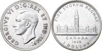 Kanada Dollar Münze, George VI, Royal Canadian Mint, Ottawa, SS+ -
