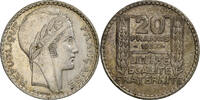 Frankreich 20 Francs Turin, Paris, VZ, Silber, KM:879, Gadoury:852 -
