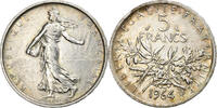 Frankreich 5 Francs Semeuse, Paris, Silber, VZ, Gadoury:770 -