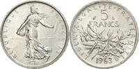 Frankreich 5 Francs Semeuse, Paris, UNZ+, Silber, KM:926, Gadoury:770 -