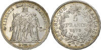 Frankreich 5 Francs Münze, Hercule, Paris, VZ, Silber, KM:820.1 -
