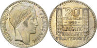 Frankreich 20 Francs Turin, Paris, Silber, SS+, Gadoury:852, KM:879 -