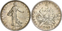 Frankreich 5 Francs Semeuse, Paris, Silver, KM:926 -