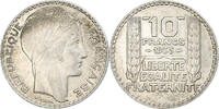 Frankreich 10 Francs Münze, Turin, Paris, VZ, Silber, KM:878 -