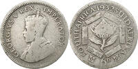 Südafrika 6 Pence Münze, George V, SGE+, Silber, KM:16.2 -